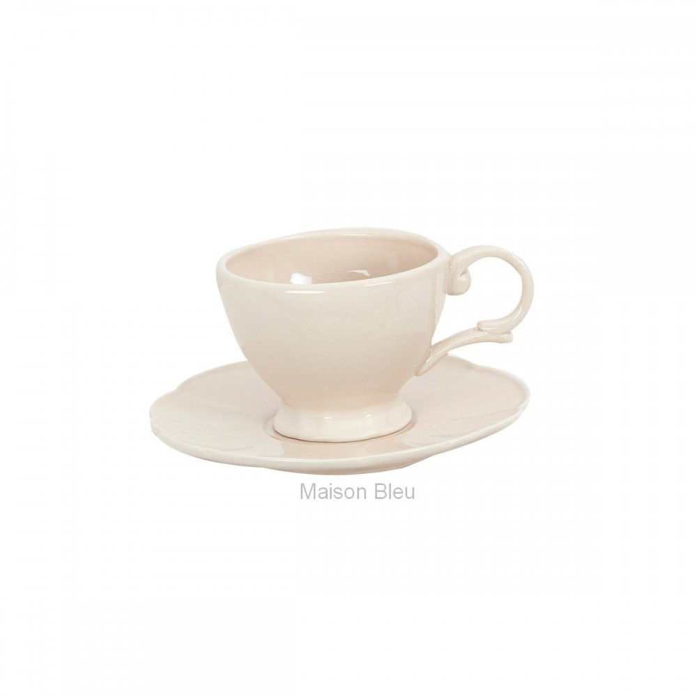 Tazza caffè ceramica beige ''Corolla'' - Angelica home & country -  Oggettistica - 142.016