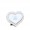 Portafoto Cuore in metallo e strass
