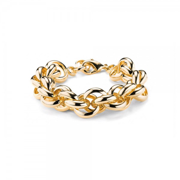 Bracciale doppio intreccio bronzo Dorato