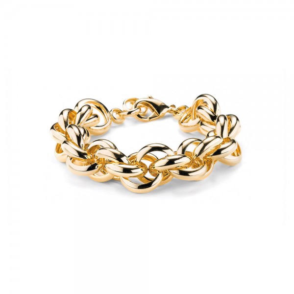 Bracciale doppio intreccio bronzo Dorato