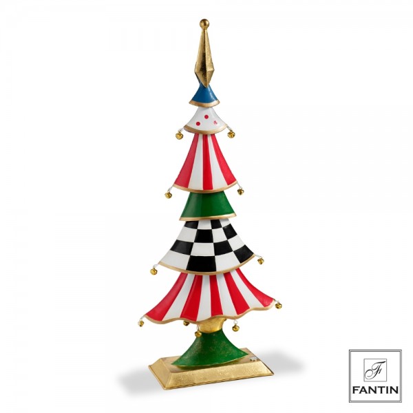 Albero natale Righe Scacchi Piccolo