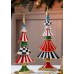 Albero natale Righe Scacchi Grande