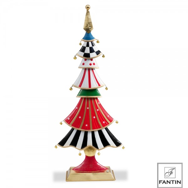 Albero natale Righe Scacchi Grande