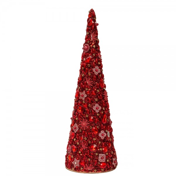 Albero Rosso perline e strass