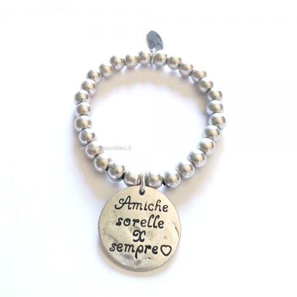 Bracciale Elastico "Amiche e sorelle per sempre"