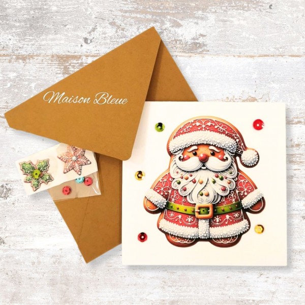 Biglietto Biscotto Babbo Natale