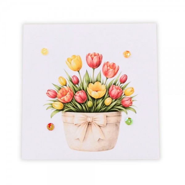 Biglietto Cesto Tulipani