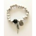 Bracciale Corno e perla Nera