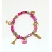 Bracciale Perle Fucsia e oro