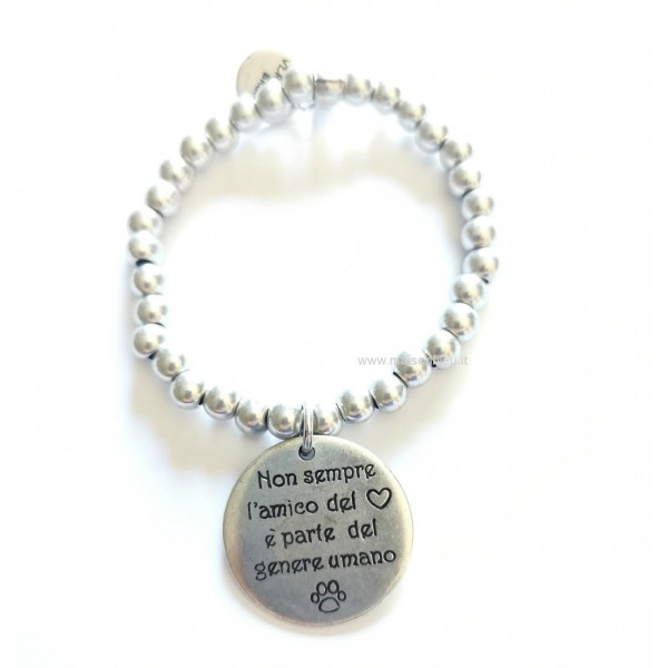 Bracciale elastico "Non sempre l'amico del cuore..."