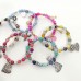 Bracciale Elastico con Pietre Blu Turchese