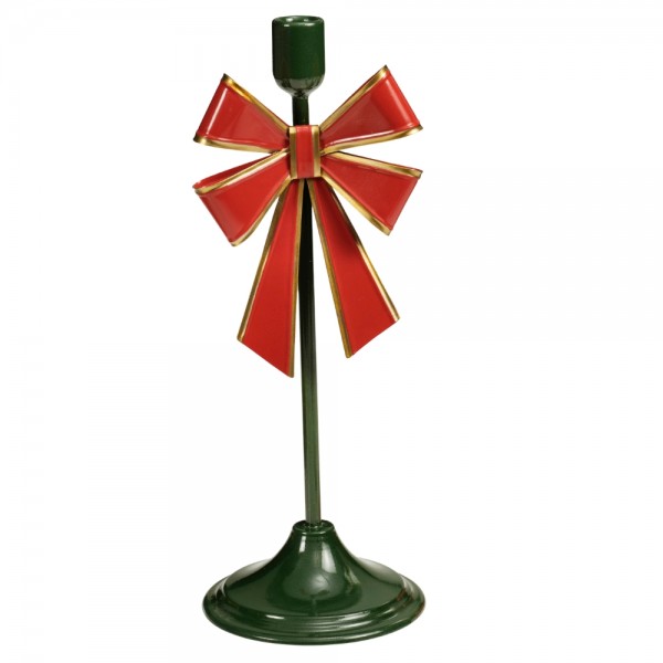 Porta Candela Fiocco Rosso