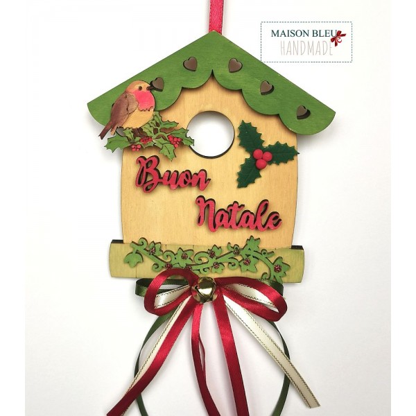 Casetta Uccellino Buon Natale