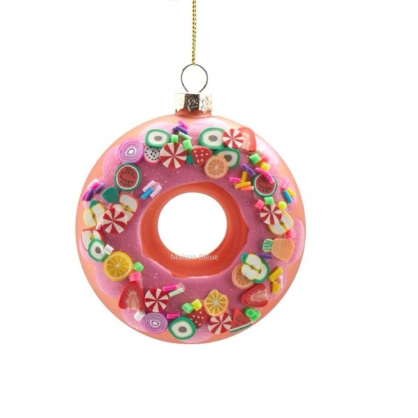 Addobbo Albero Ciambella Glassa Rosa