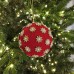 Set 4 addobbi velluto rosso e strass