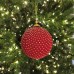 Set 4 addobbi velluto rosso e strass
