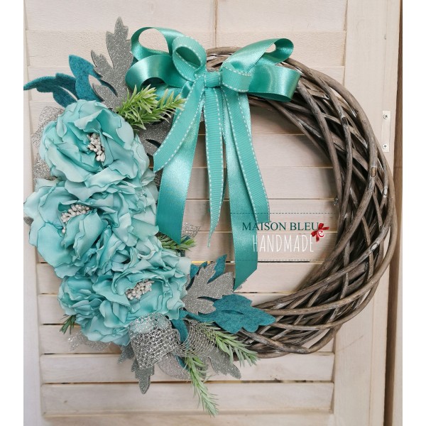 Ghirlanda con Fiori Stoffa Tiffany