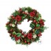 Ghirlanda Rose Rosse e Agrifoglio