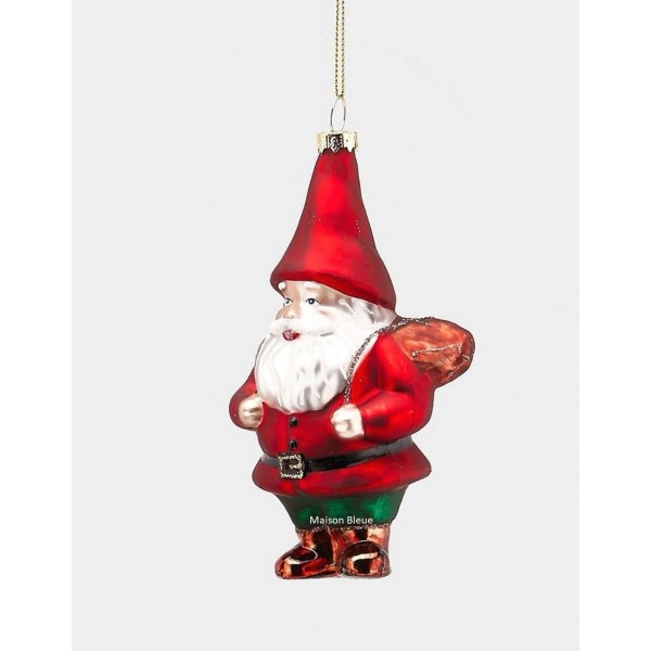 Decorazione vetro Gnomo Rosso Opaco