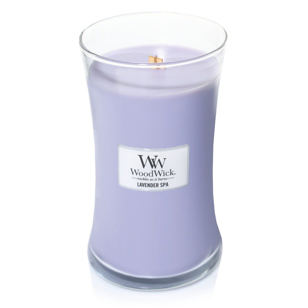 Woodwick Candela Clessidra Grande Large Jar Lavender Spa