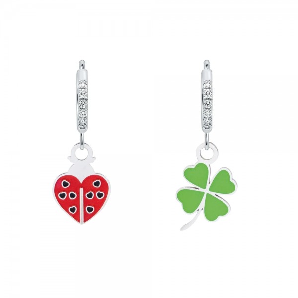Orecchini Quadrifoglio e Coccinella