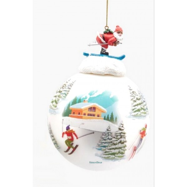 Pallina Babbo Natale Sciatore
