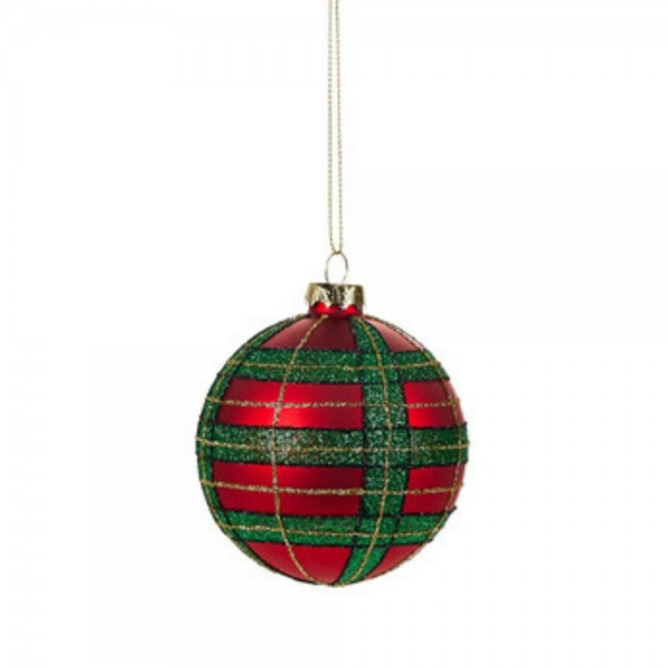 Pallina di Natale Tartan