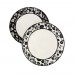 Set Due Piattini Bianco Nero Set Due Piattini Bianco Nero