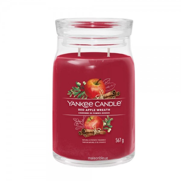 Red Apple Wreath Candela Grande Red Apple Wreath Candela Grande