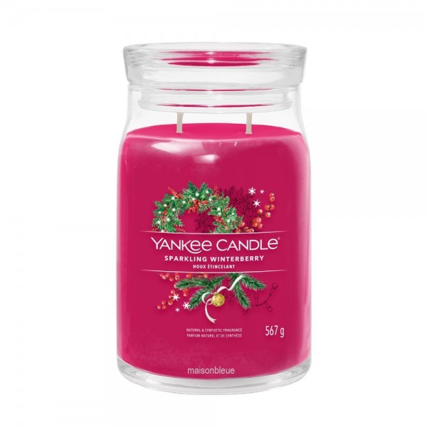 Sparkling Winterberry Candela Grande Sparkling Winterberry Candela Grande