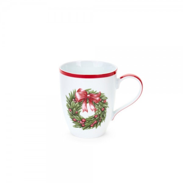 Tazza Mug Porcellana decoro Ghirlanda