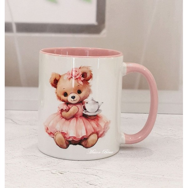 Tazza Mug Orsetta Rosa con Teiera