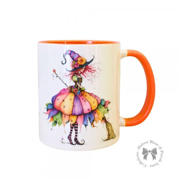 Tazza Mug Strega Colorata con Scopa