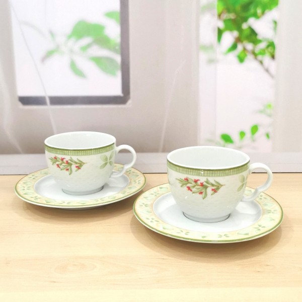 Tazza da tè decoro Botanico 2 pezzi