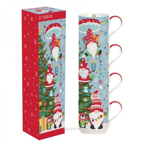 Tazze Mug Impilabili Gnomi Natale