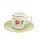 Tazzine caffè Rose e Bordo Verde
