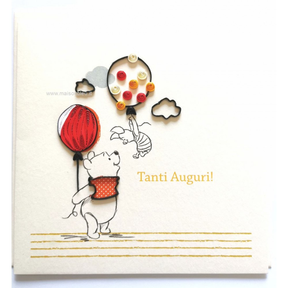 Winnie the Pooh Biglietto Auguri - Origamo