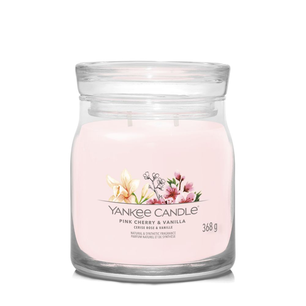 Pink Cherry & Vanilla Candela Media Yankee Candle