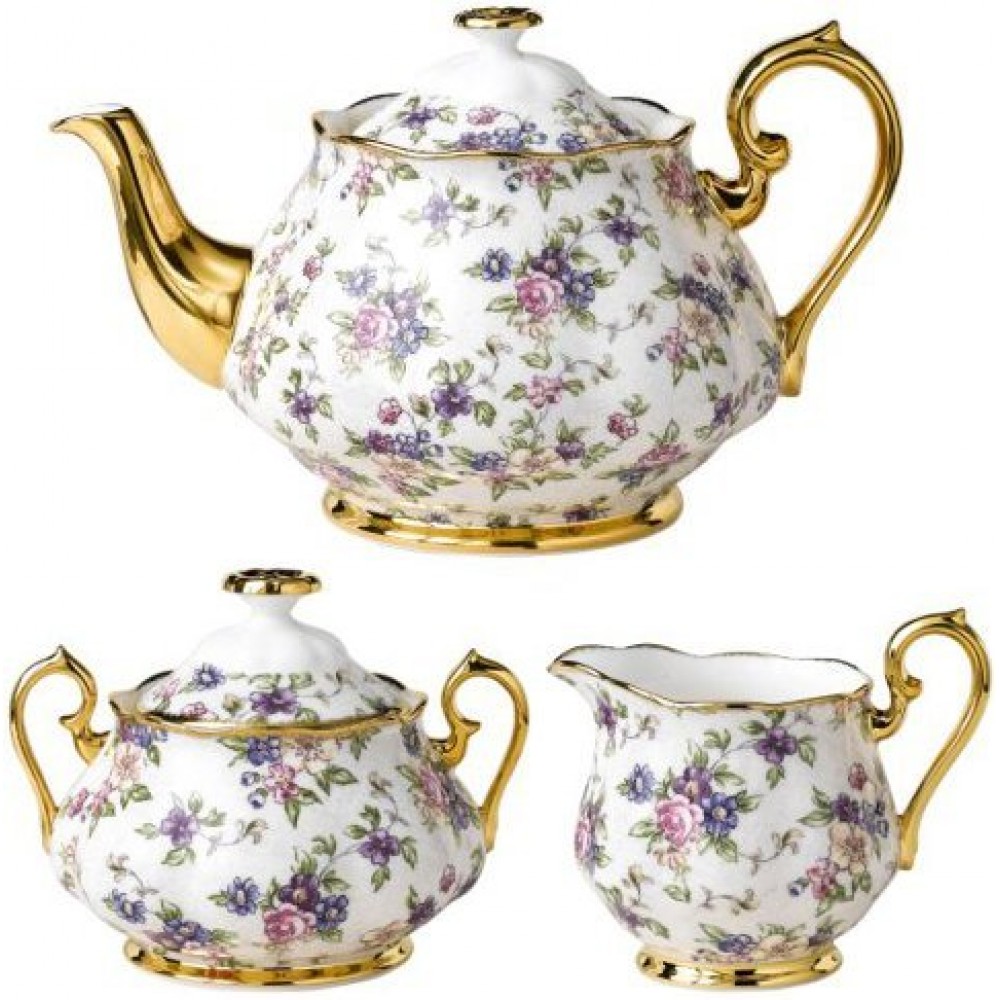 Royal Albert set 3 pezzi - Chintz riproduzione d'epoca